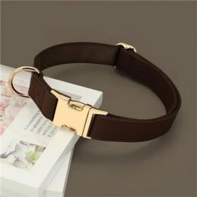 Dog Small Corgi Method  Fighting Collar (Option: Chocolate-M)