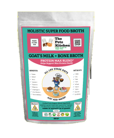 Goats Milk & Bone Broth (Type: Protein Max Blend* Stress, Gland, Joint & Immune Support* The Petz Kitchen  Broth)