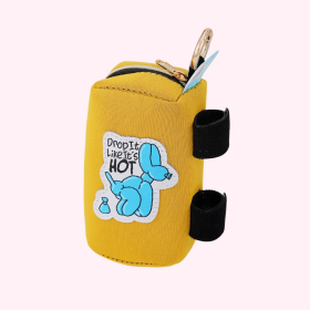 Poop Bag Dispenser (Color: yellow/"Drop It Like It's Hot")