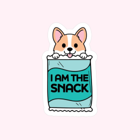 Sticker (saying: I Am The Snack)