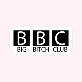 Sticker (saying: BBC)