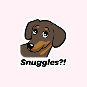 Sticker (saying: Snuggles)