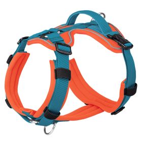 Breathable Reflective Explosion-proof Vest Dog Harness (Option: Orange Blue-S)