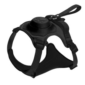 Pet Harness Vest-style Explosion-proof Dog Hand Holding Rope (Option: Black-L)