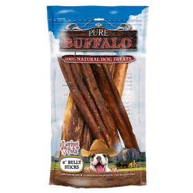 Pure Buffalo Bully Sticks (size: 6"-6pk)