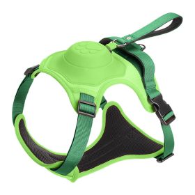 Pet Harness Vest-style Explosion-proof Dog Hand Holding Rope (Option: Grass Green-XL)