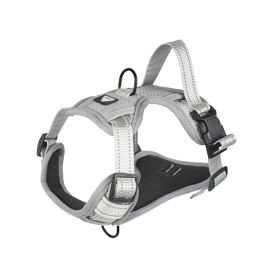 Pet Harness Reflective Commuter Chest Back Explosion-proof Hand Holding Rope Dog Leash (Option: Silver-XL)